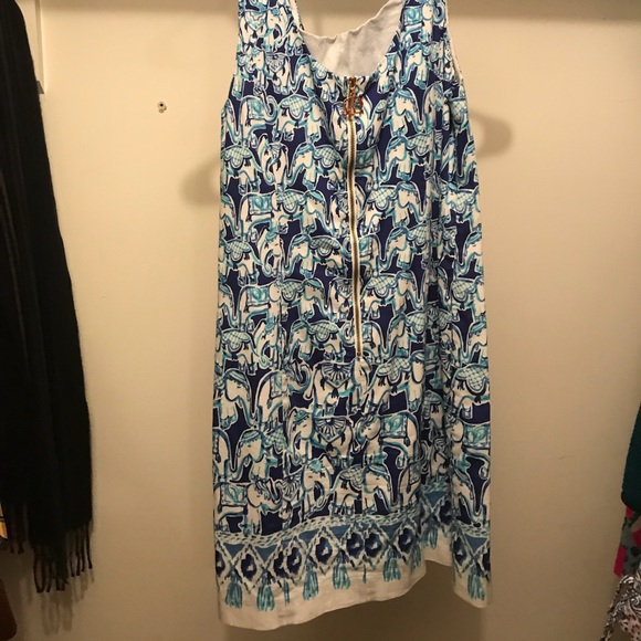 SOLD//BOMBER BLUE GET TRUNKY CATHY SHIFT EEUC SZ 2 - Picture 2 of 4